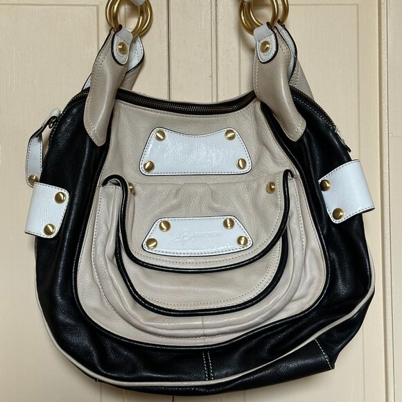 B. MAKOWSKY VINTAGE Y2K ERA 2000's 100% GENUINE LEATHER OVERSIZED SLOUCH HANDBAG - Picture 1 of 10